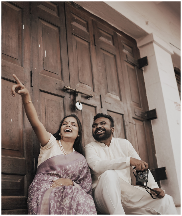 Pre-wedding couple portrait